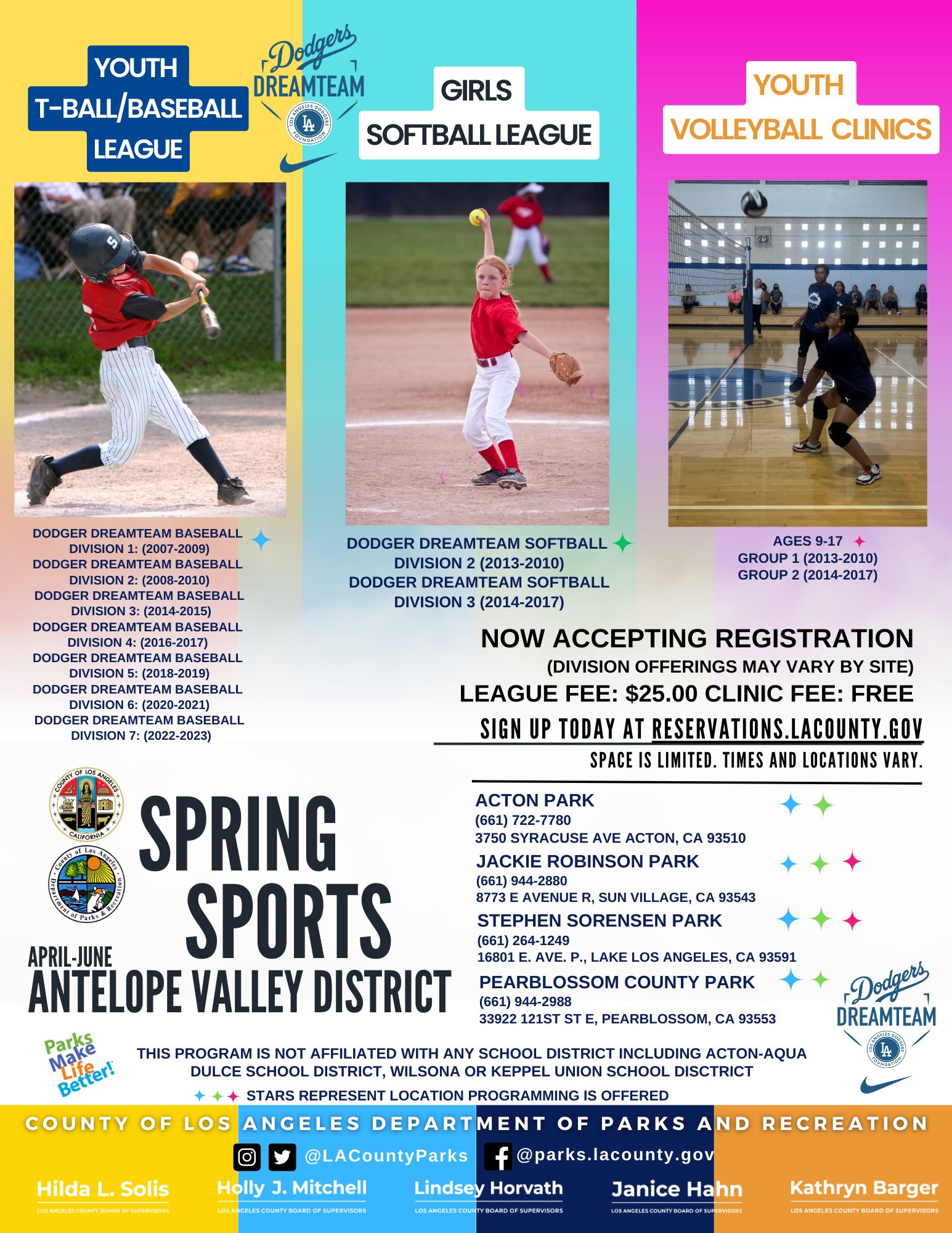 spring sports flyer